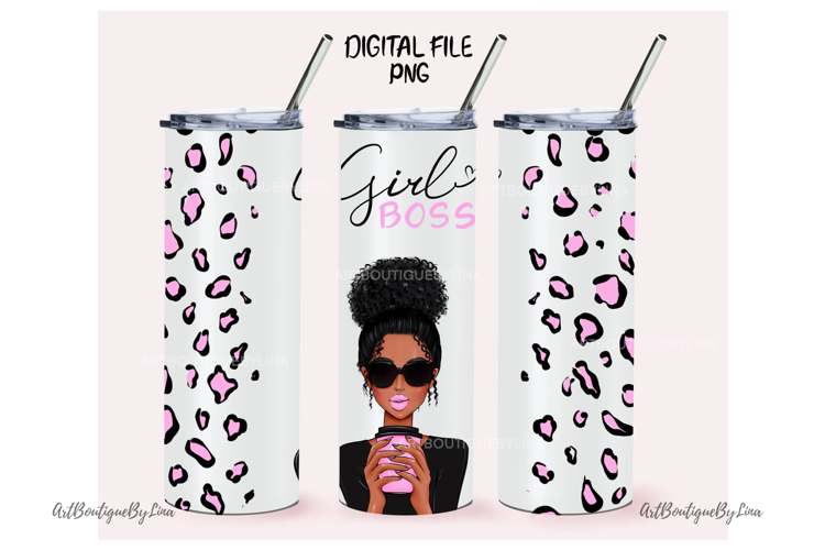 Afro American Boss Tumbler Design