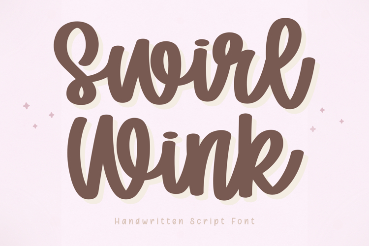 Swirl Wink - Handwritten Script Font