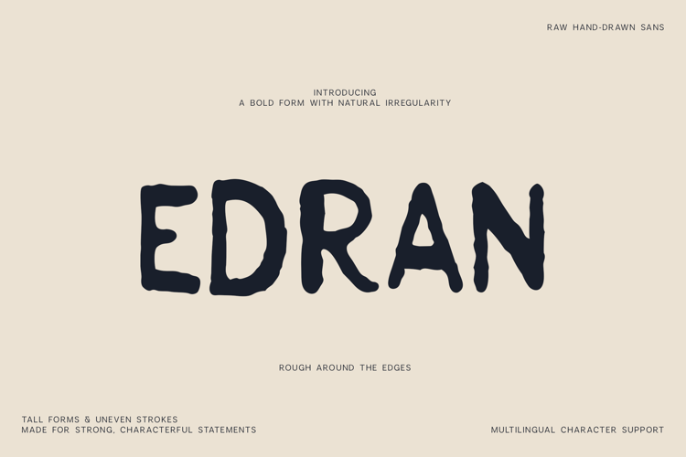 Edran Raw Hand Drawn Sans Font