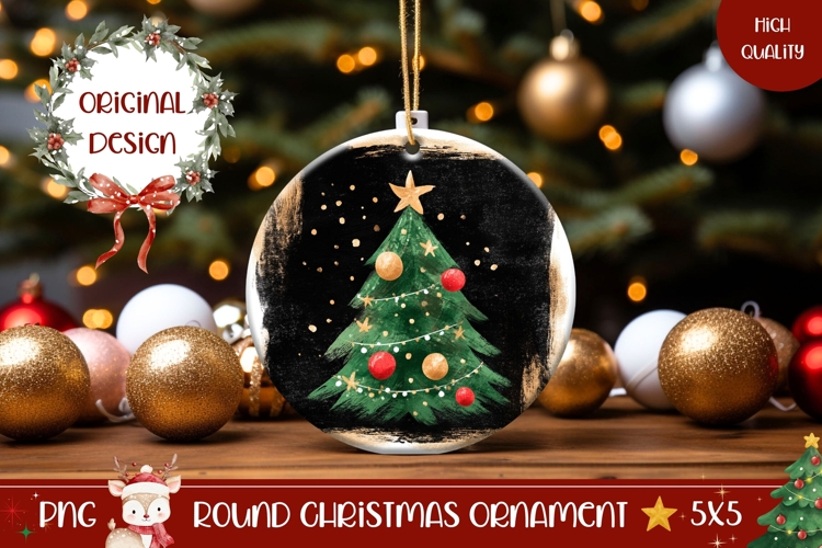 Black Christmas Ornament Design, Christmas Tree Ornament