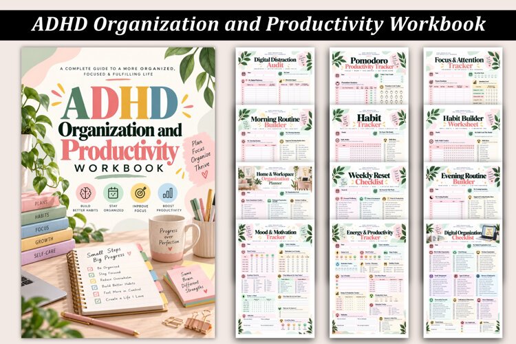 ADHD Organization and Productivity Workbook example image 1