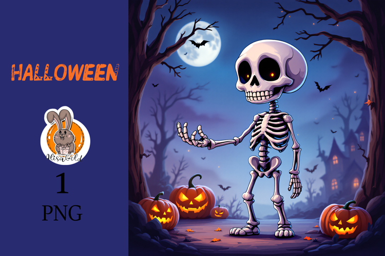 skeleton , halloween, pumpkin