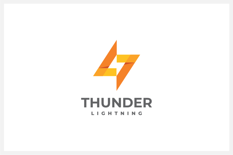 Thunder Logo Design Vector Template