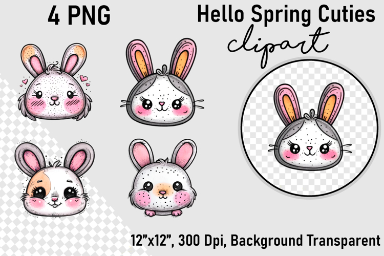Hello spring cuties clipart