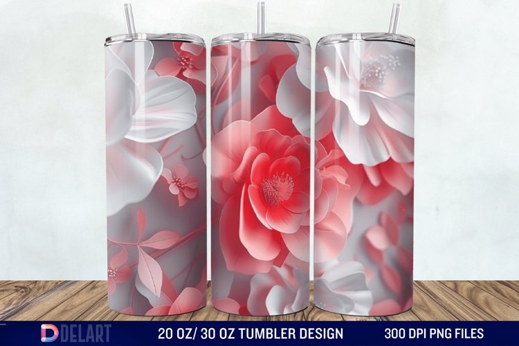 3D Floral Tumbler Wrap example image 1