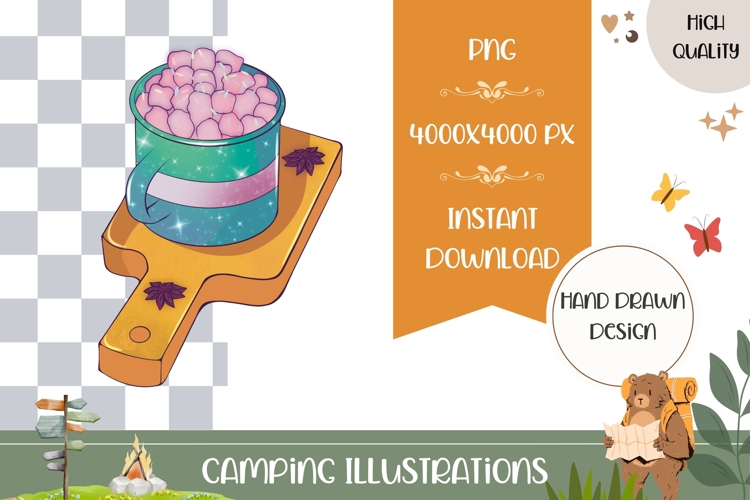 Hand Drawn Hot Chocolate Illustration, Cartoon Hot Chocolate