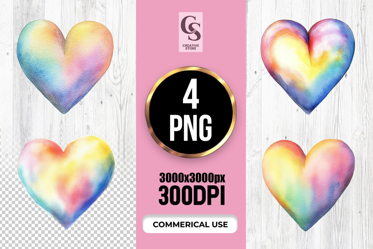 Watercolor Heart Clipart Image 18