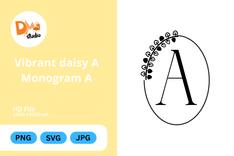 Daisy Monogram Svg Image 4