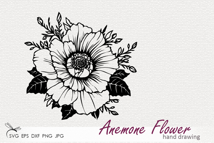 Anemone Flower SVG