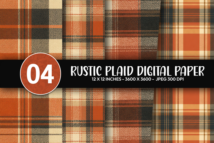 Rustic Plaid Digital Paper