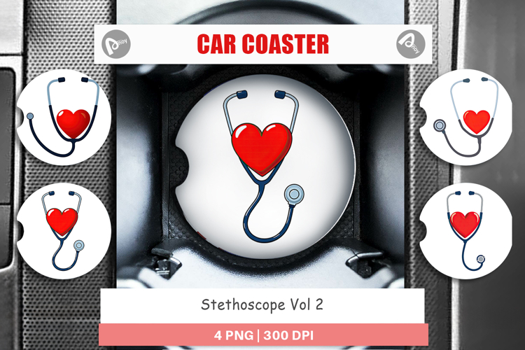 Car Coaster Medical Stethoscope