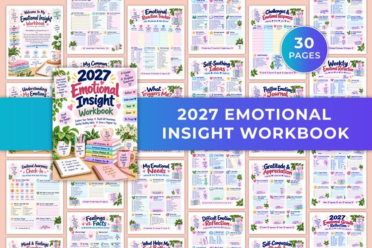 2027 Emotional Insight Workbook Kdp interiors example image 1