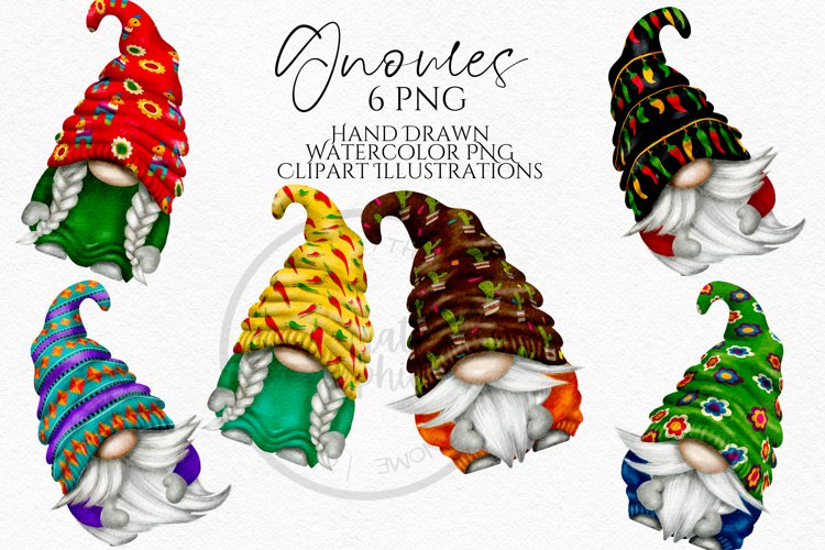 Cinco De Mayo Set of 6 Gnomes | Gnome Clipart Png