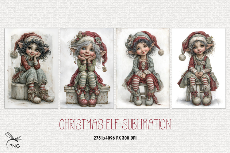Christmas Elf Sublimation - 4 Variations