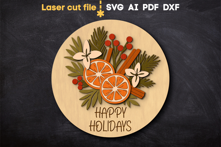 Christmas Sign SVG laser cut files for Glowforge