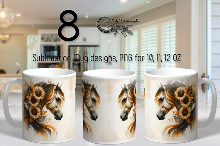 Horse | Mug Sublimation design bundle, PNG