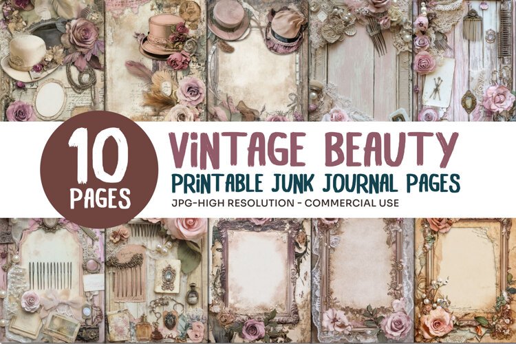 Vintage Beauty Junk Journal Pages example image 1