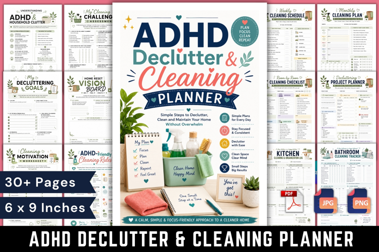 ADHD Declutter & Cleaning Planner