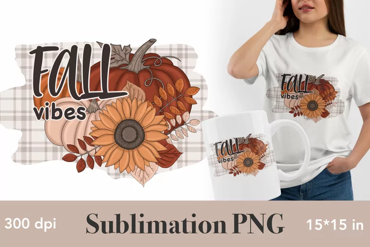 Fall Vibes Sublimation PNG | Autumn Mug Sublimation