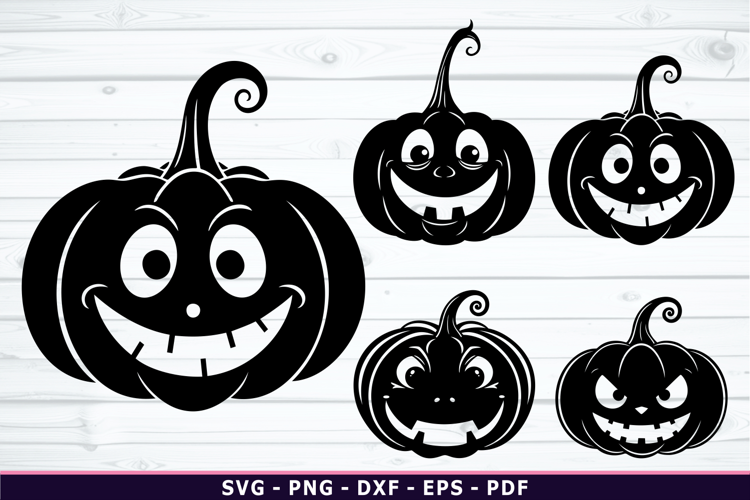 Halloween Pumpkin Faces SVG, Pumpkin silhouettes