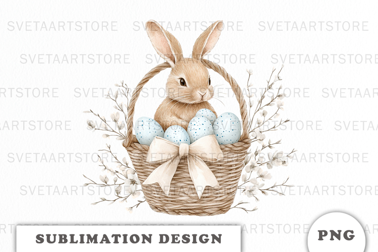 Watercolor Easter Bunny png