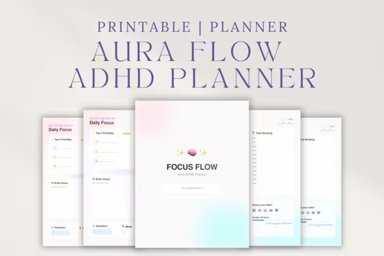 2026 ADHD Digital Planner | Aura Aesthetic Daily Organizer