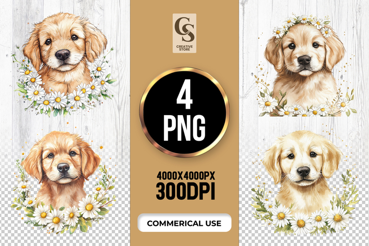 Golden Retriever Clipart Image 4