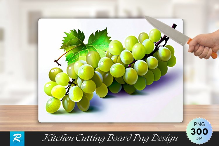 Grapes Cutting Board Sublimation Design example image 1