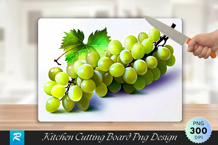 Grapes Cutting Board Sublimation Design