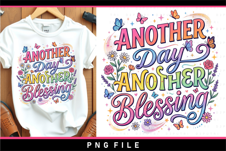 Another day another blessing, Inspirational sublimation PNG
