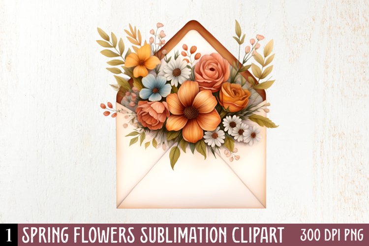 Spring Flowers Sublimation Clipart