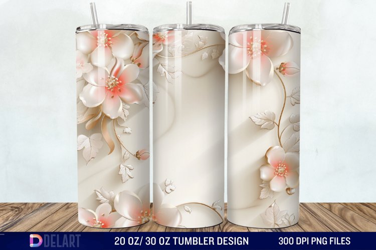 3D Floral Tumbler Wrap example image 1
