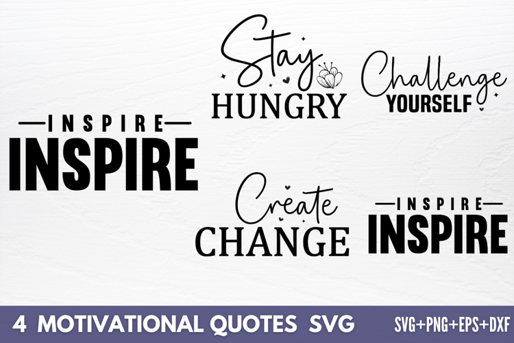 Motivational Quotes Designs SVG