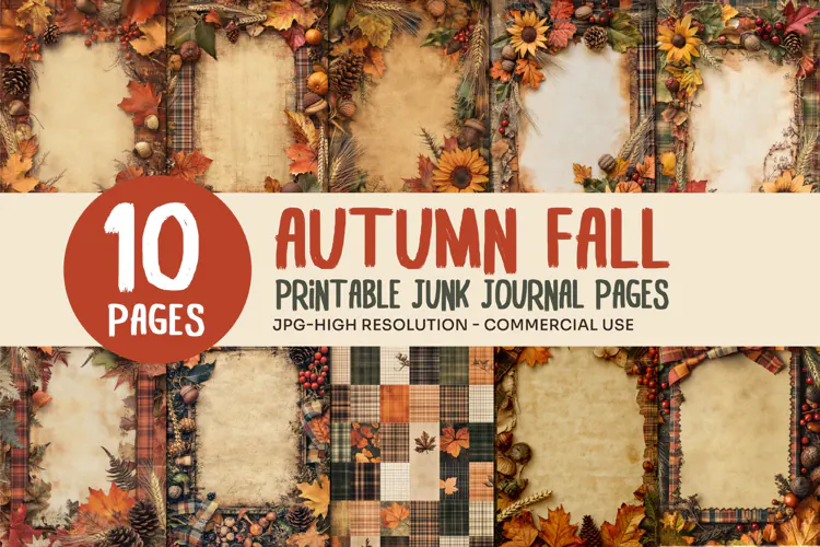 Harvest Autumn Junk Journal Pages