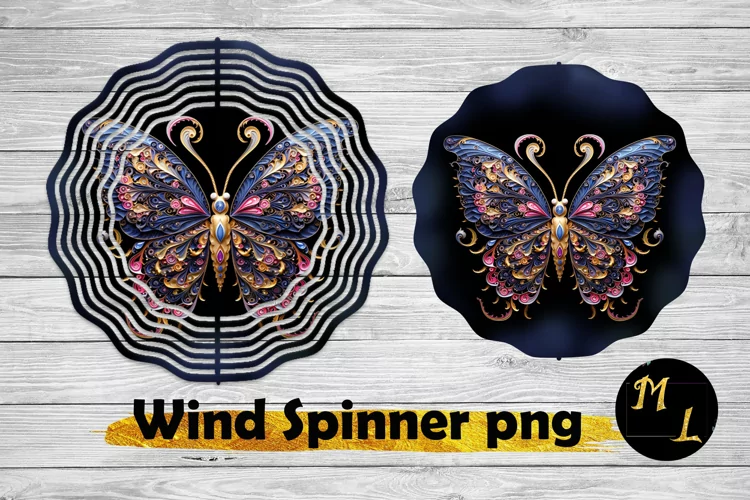 3D Butterfly Wind Spinner , Wind Spinner sublimation