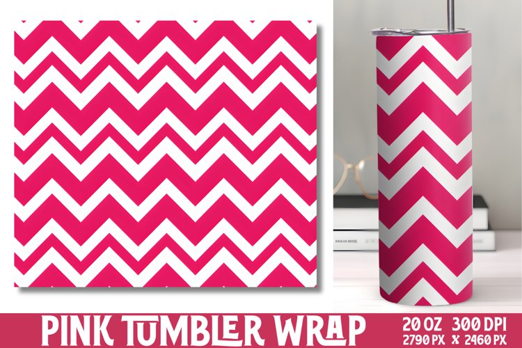 Pink Digital Paper Tumbler Wrap