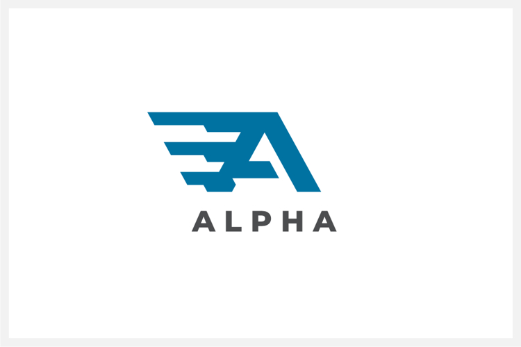 Alpha Letter A Logo Design Vector