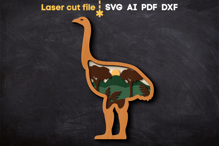 Moa SVG laser cut file for Glowforge