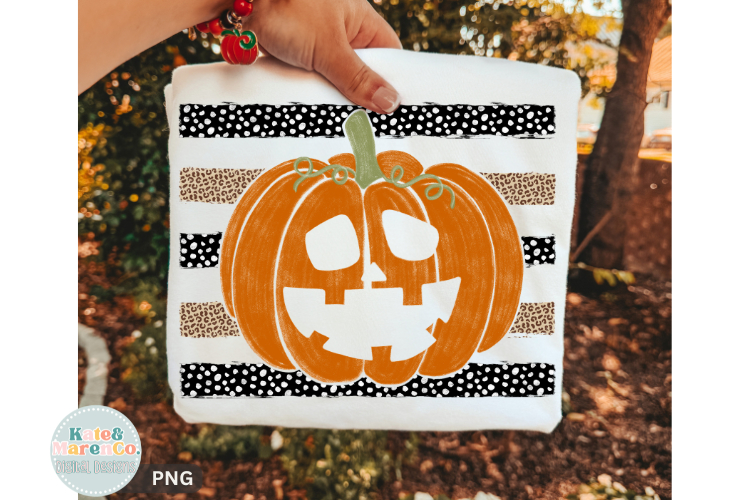 Pumpkin PNG | Preppy Chalk Halloween PNG | Jackolantern PNG