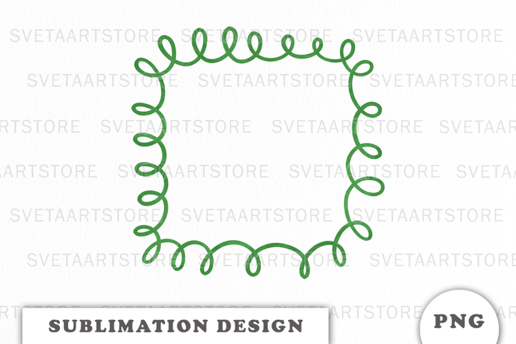 Green Doodle Frame png