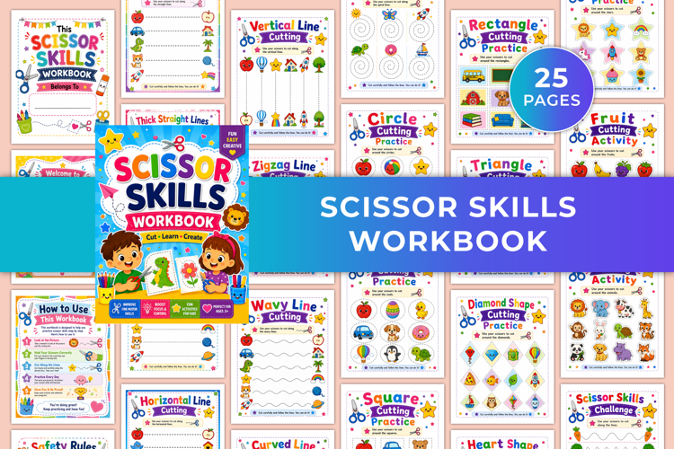 Scissor Skills Workbook | Cutting Practice, Fine Motor