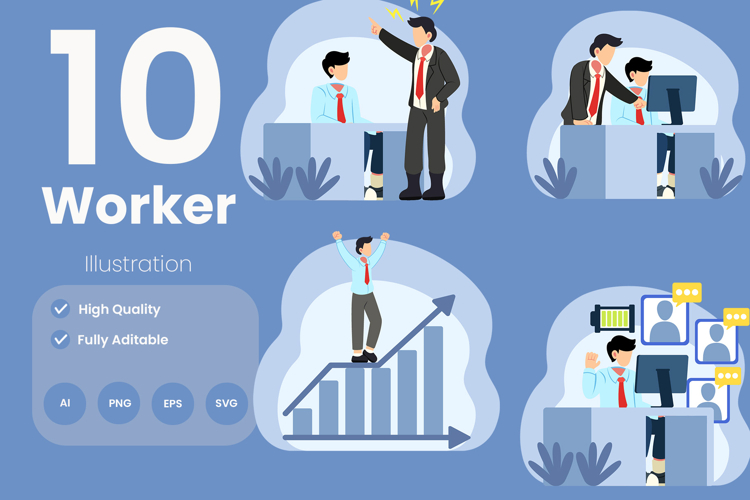 Office Worker Illustration Pack