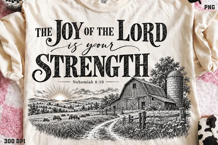 Joy of the Lord Is Your Strength Shirt PNG, Nehemiah 8:10 Wi