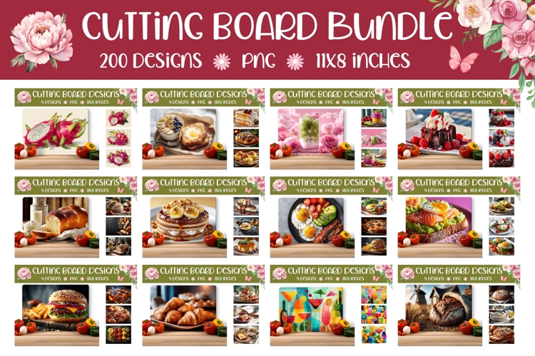 Food Cutting Board Bundle, Kitchen Cutting Board Designs