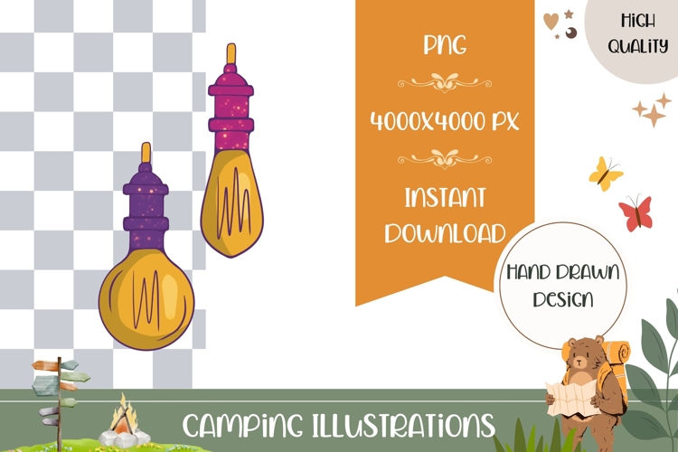 Hand Drawn Lights Illustration, Cartoon Lights PNG