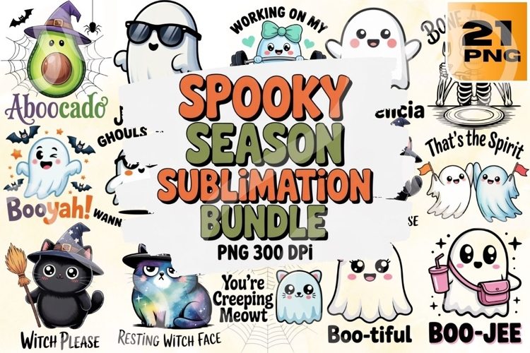 Spooky Season Fun Cute & Cheeky Halloween PNG Pack
