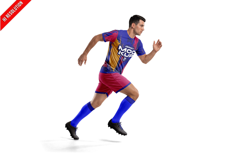Soccer Player Wearing Raglan Jersey