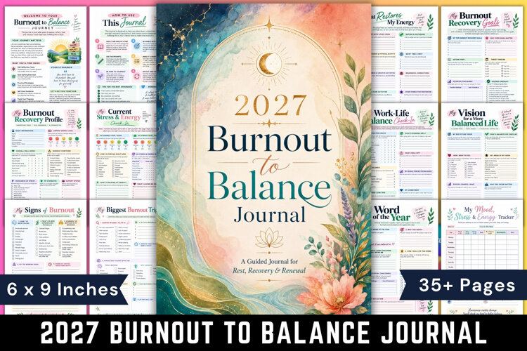 2027 Burnout to Balance Journal example image 1