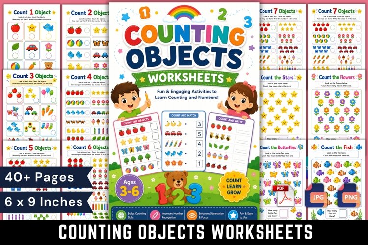 Counting Objects Worksheets example image 1