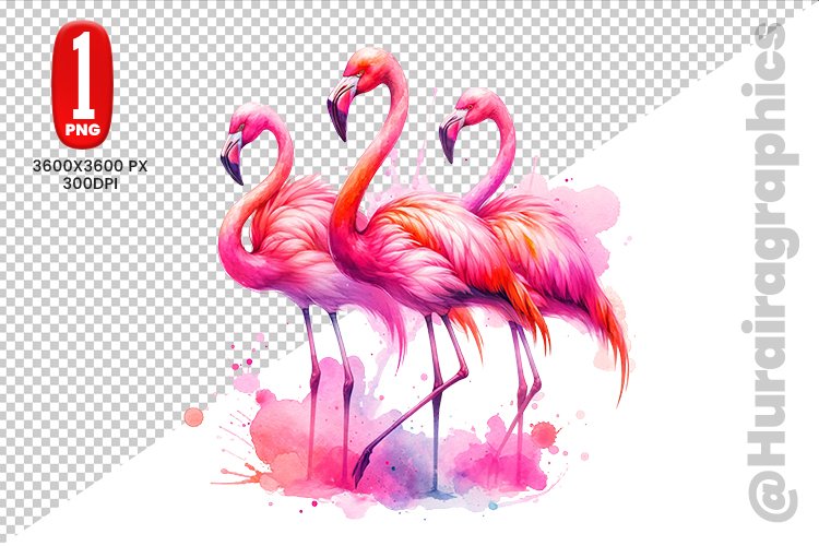 Cute Flamingo Clipart Image 13